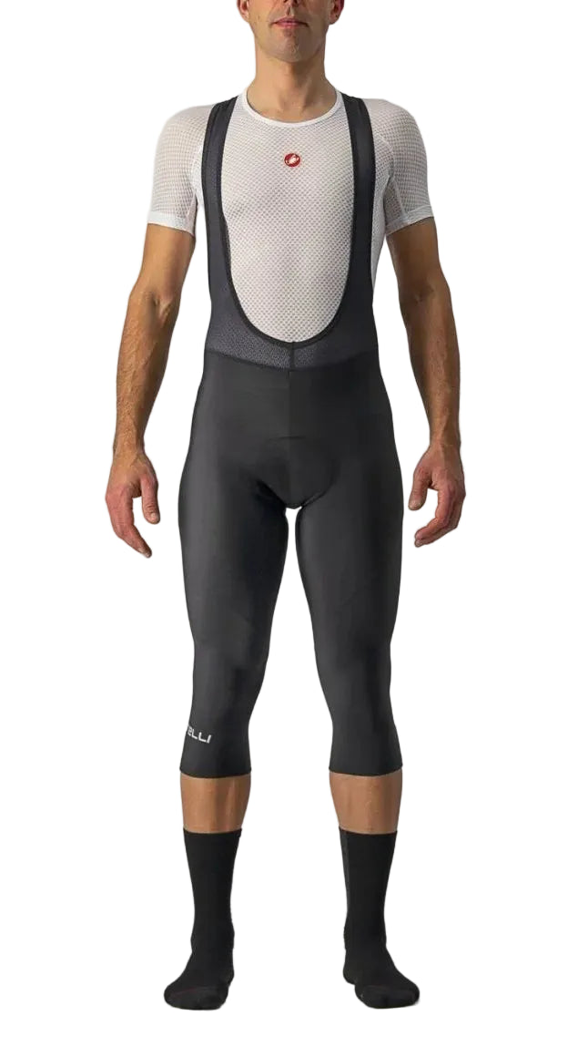 CASTELLI ENTRATA THERMAL BIBKNICKER BLACK FRONT FACING MODEL 