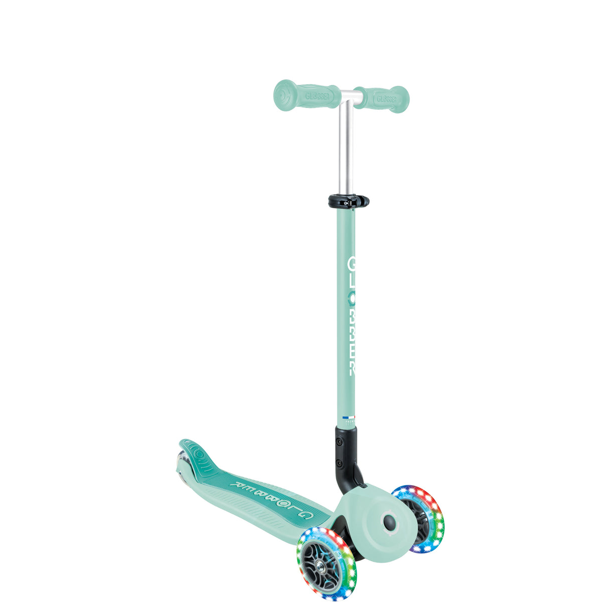 Globber Go Up Active Lights 360 - Mint/Dark Mint