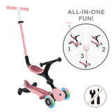 Globber Go Up Active Lights 360 - Pastel/Deep Pink