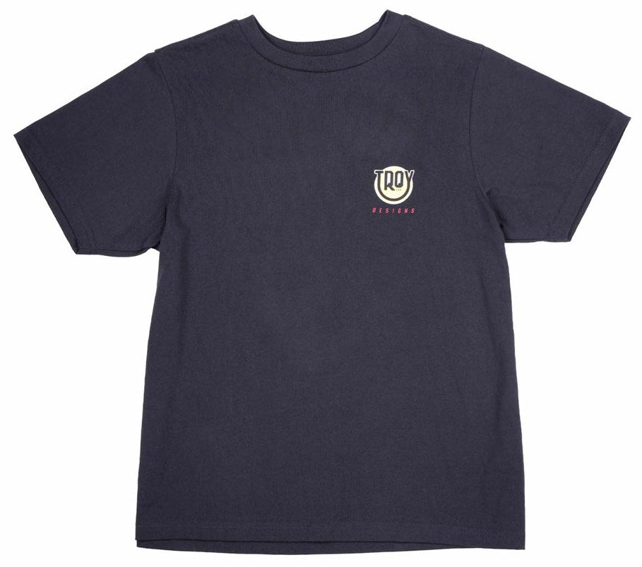 Troy Lee Designs Womens Short Sleeve Tee Happy Dayz Carbon FRONT