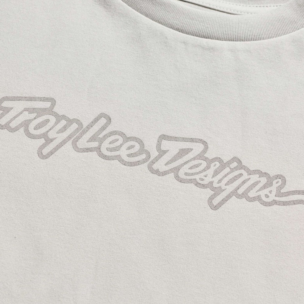 Troy Lee Designs Wmns Short Sleeve Tee Signature Pumice DETAILS