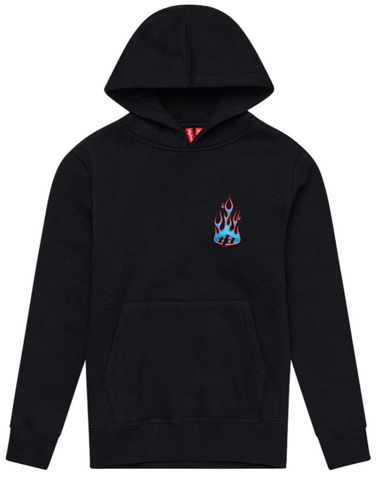 Troy Lee Designs YOUTH PULLOVER TORCHED BLACK FRONT