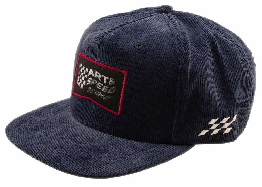 Troy Lee Designs Unstructured Snap Hat Winners Circle Corduroy Indigo