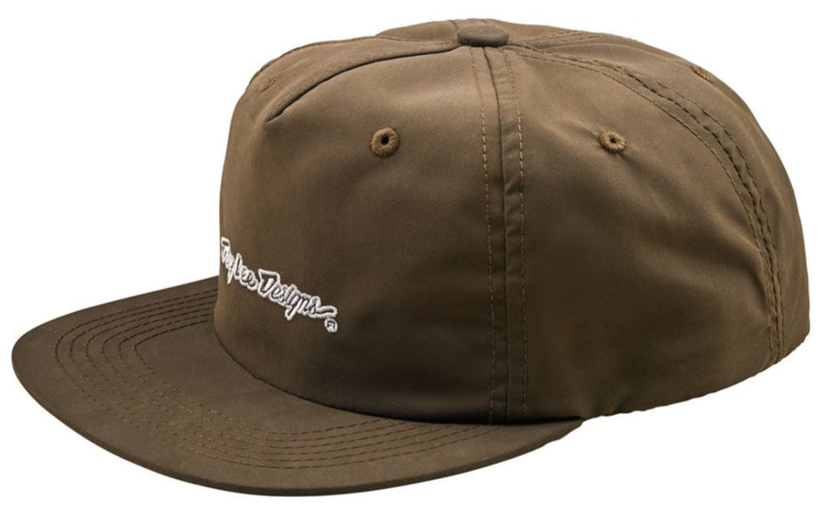Troy Lee Designs UNSTRUCTURED SNAPBACK SIGNATURE OLIVE CANVAS