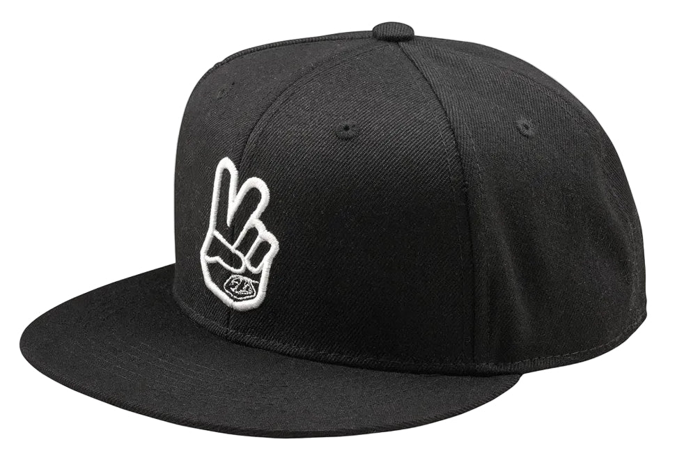 Troy Lee Designs FLAT BILL SNAPBACK PEACE BLACK