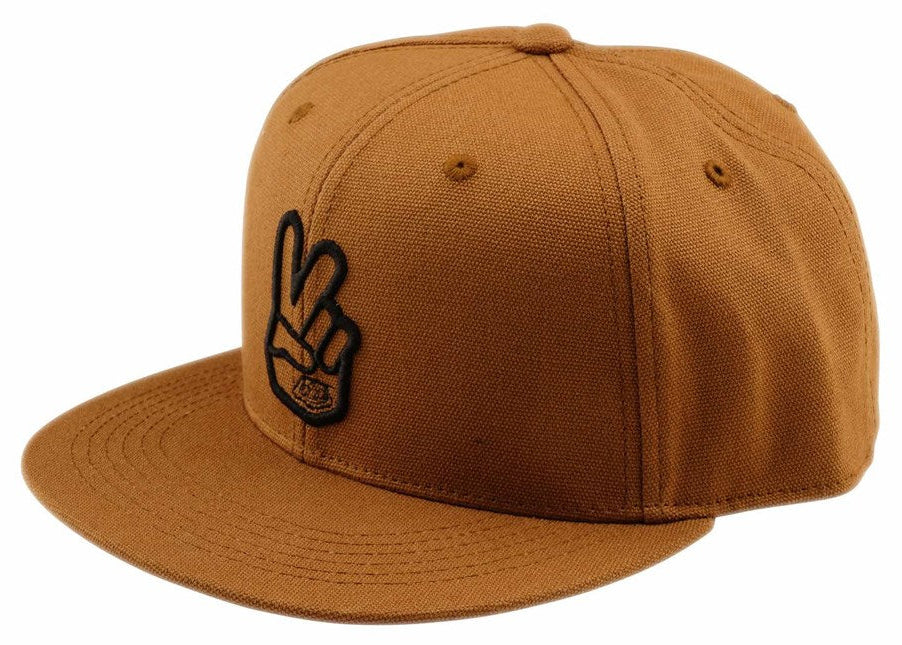 Troy Lee Designs Flat Bill Snap Hat Peace Sienna