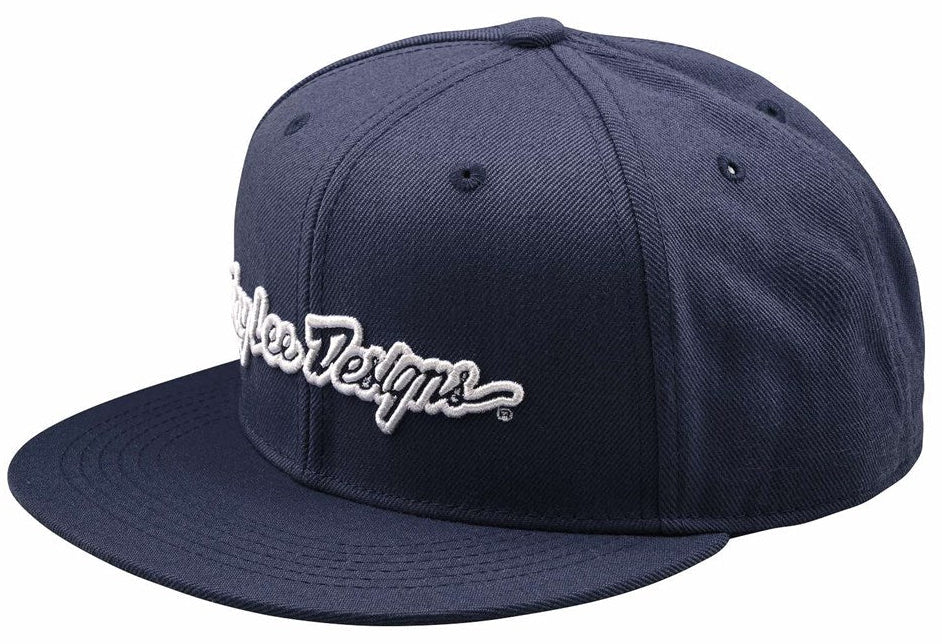 Troy Lee Designs Flat Bill Snap Hat Signature Indigo