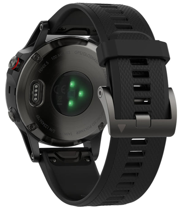 Garmin Fenix 5 Multisport GPS/GLONASS Watch, Sapphire Glass, Black