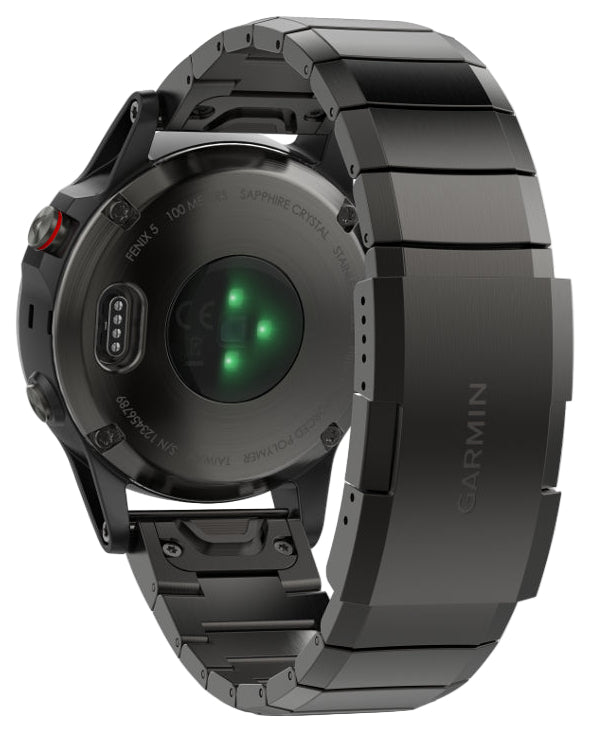 Garmin Fenix 5 Multisport HRM Premium Watch Sapphire Glass Slate Steel Band