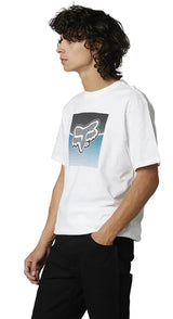 Fox BAYL Short Sleeve PREMIUM TEE Optic White SIDE-FRONT FACING MODEL