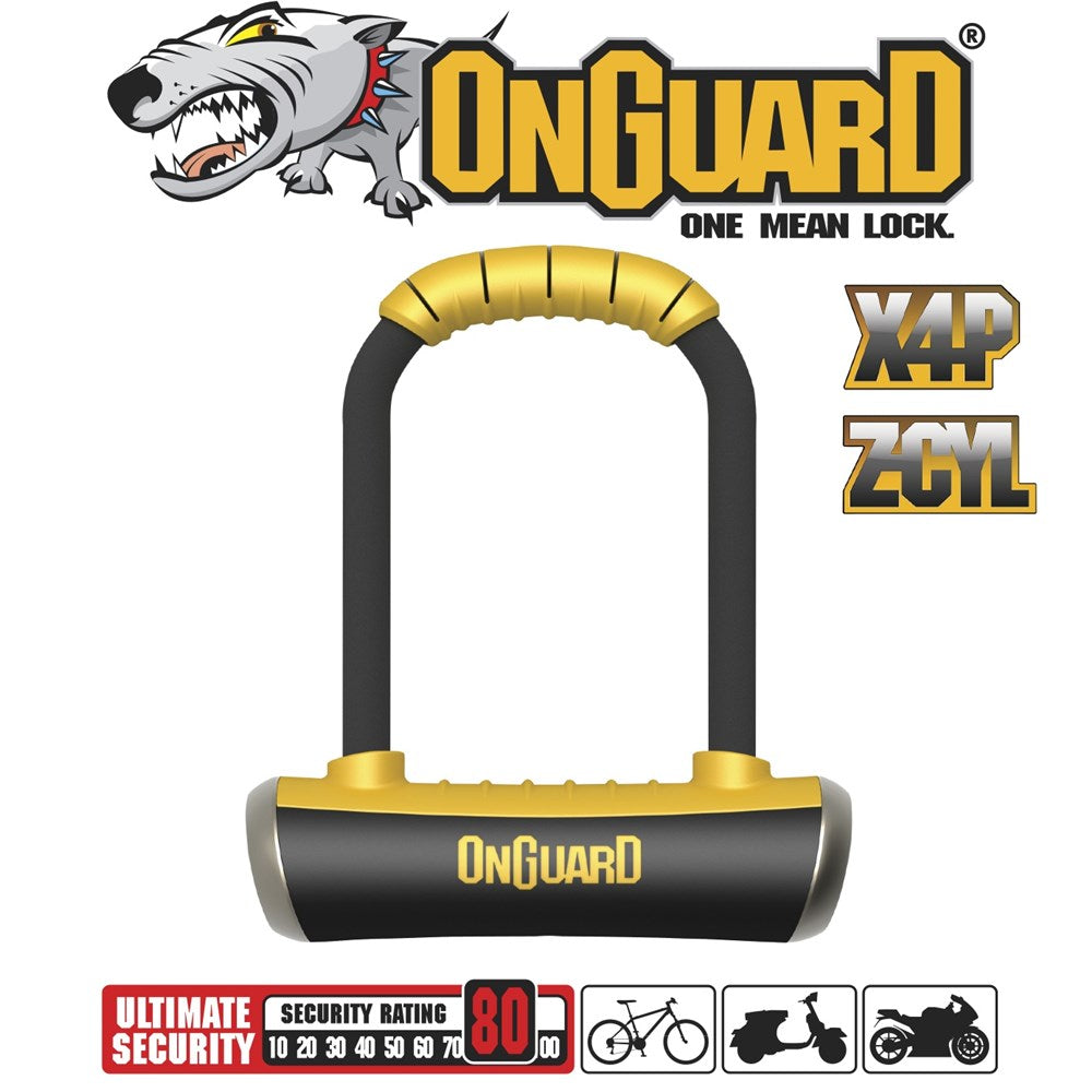 OnGuard Pitbull 14mm Medium 9cm x 14cm Key U-Lock – Crooze