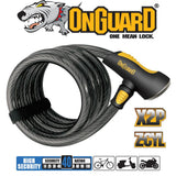 OnGuard Doberman 185cm x 15mm Coil Key Cable Lock