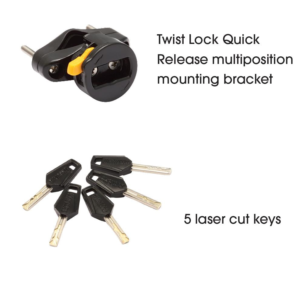 OnGuard Doberman 185cm x 15mm Coil Key Cable Lock