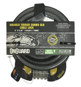 OnGuard Terrier Glow Coil Combo 4 Cable Lock 185cm x 10mm