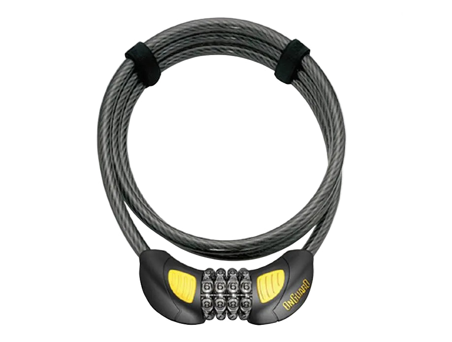 OnGuard Terrier Glow Coil Combo 4 Cable Lock 185cm x 10mm