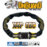 OnGuard Mastiff 120cm x 4mm Chain Combo Lock