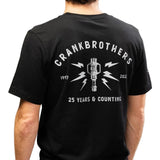 Crank Brothers TEE 25TH ANNIVERSARY BLACK