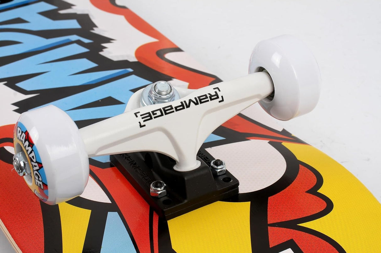 RAMPAGE Comic Art Complete Skateboard - Blue 8