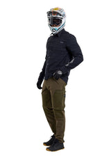 Troy Lee Designs Grind Flannel 25.2 YD Plaid Carbon SIDE-FRONT FACING MODEL