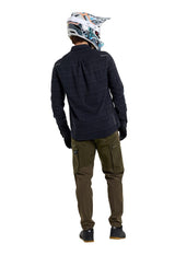 Troy Lee Designs Grind Flannel 25.2 YD Plaid Carbon BACK FACING MODEL
