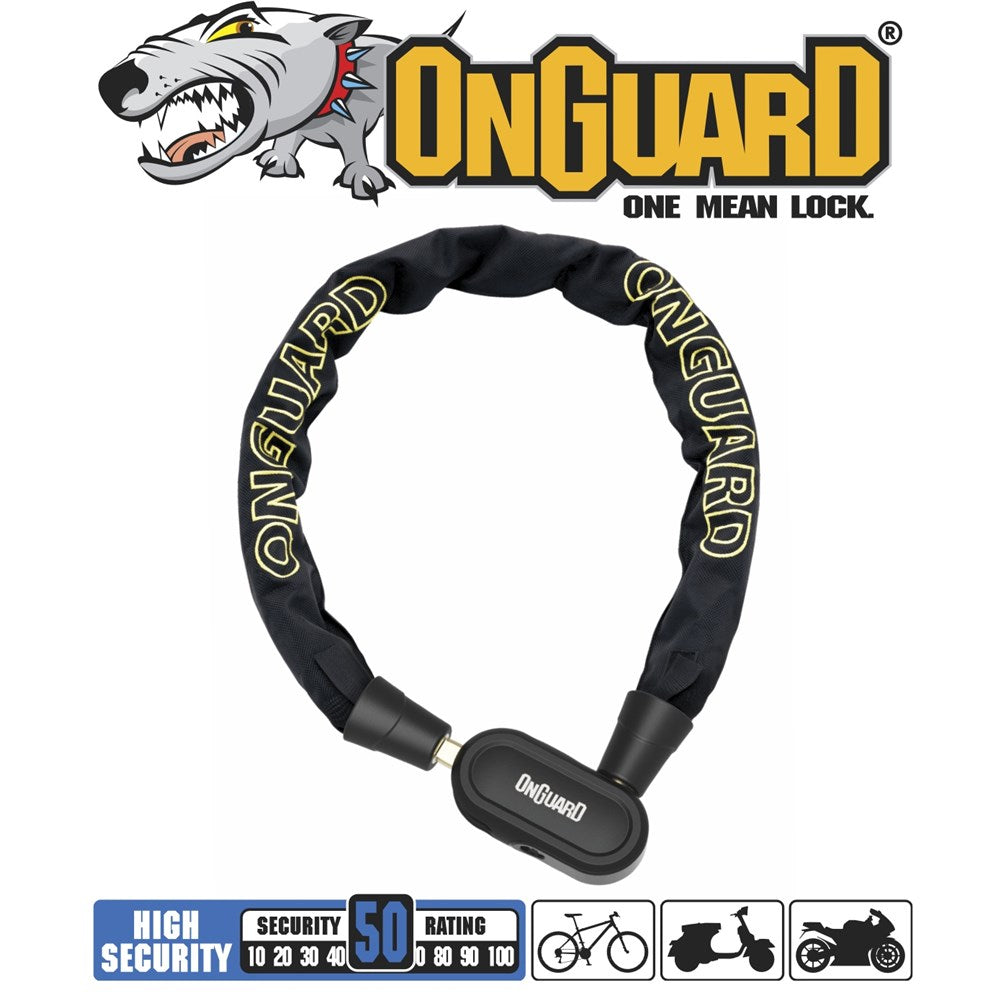 OnGuard Fastlock 7.5mm 90cm Chain Key Lock