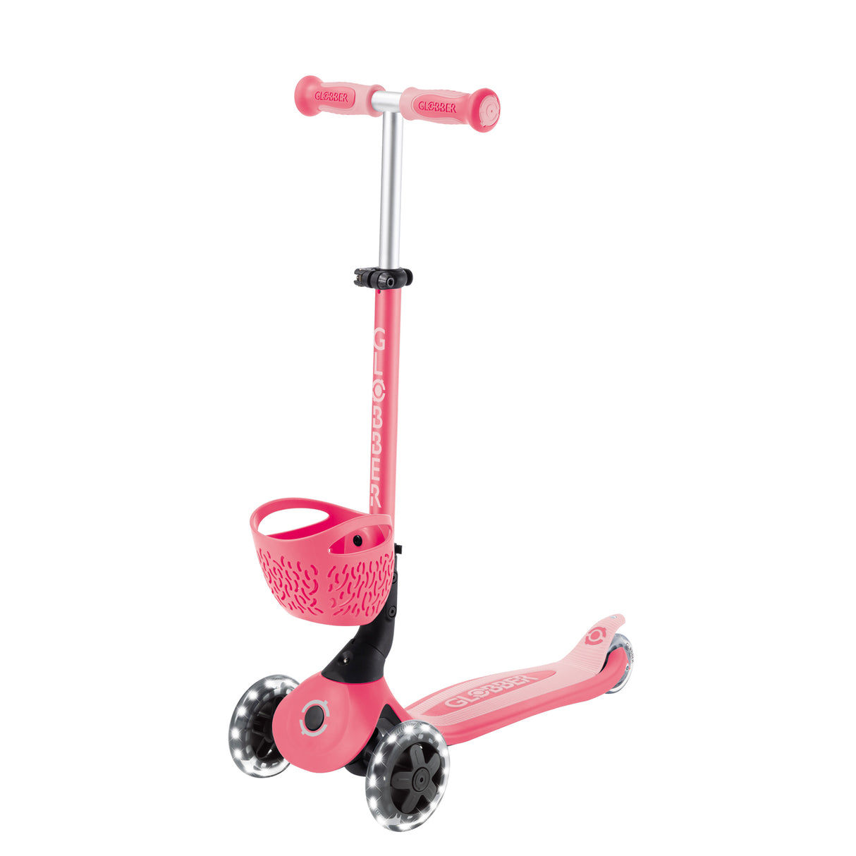 Globber Go Up Baby Lights 360 - Pastel Pink/ Deep Pastel Pink