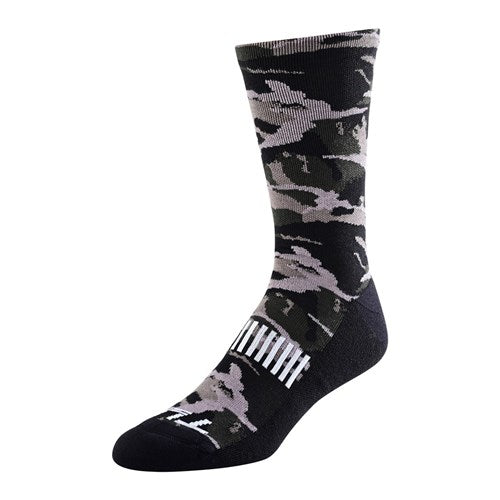 Troy Lee Designs 24.1 PERFORMANCE CREW SOCK CAMO SIGNATURE BLACK