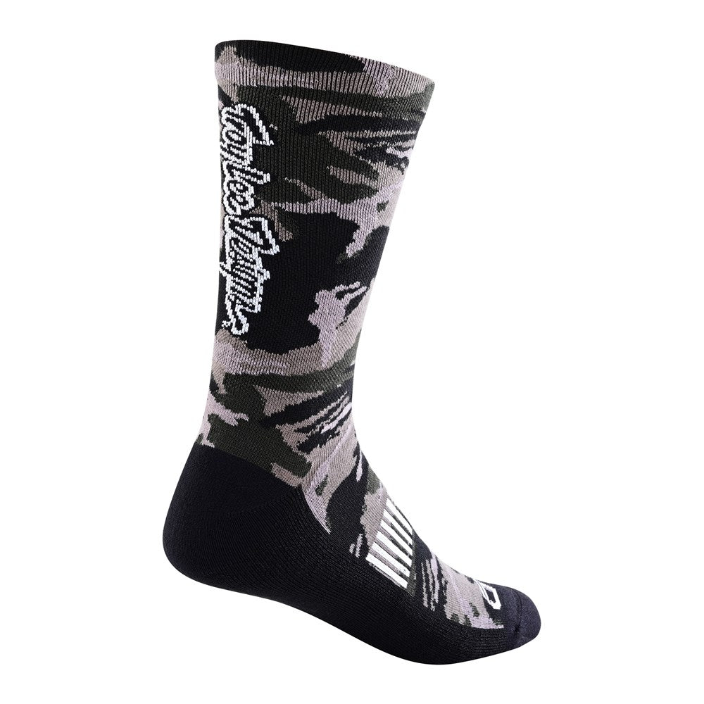 Troy Lee Designs 24.1 PERFORMANCE CREW SOCK CAMO SIGNATURE BLACK