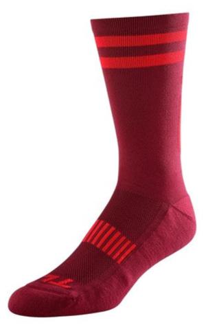 TLD PERFORMANCE CREW SOCK SPEED - OXBLOOD 