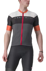 CASTELLI SEZIONE JERSEY DARK GRAY/BLACK-SCARLET IBIS FRONT