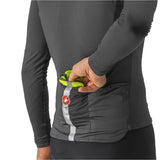 CASTELLI SQUADRA STRETCH VEST ELECTRIC LIME/DARK GRAY BACK