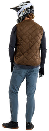 Troy Lee Designs RUCKUS RIDE VEST MONO CHOCOLATE BACK FACING MODEL
