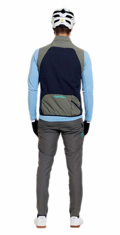 Troy Lee Designs Skyline Pro Vest Mono Army BACK FACING MODEL