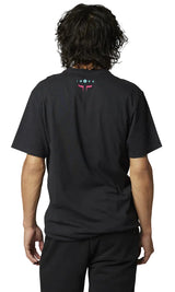 Fox NUKLR Short Sleeve PREMIUM TEE Black BACK FACING MODEL