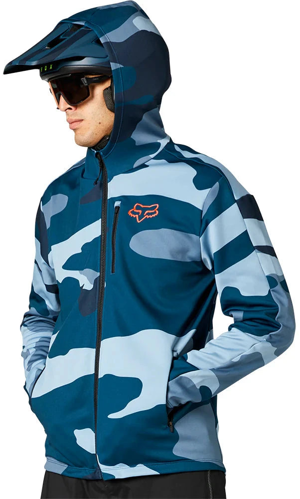 Fox RANGER TECH FLEECE JACKET - Blue Camo SIDE FRONT