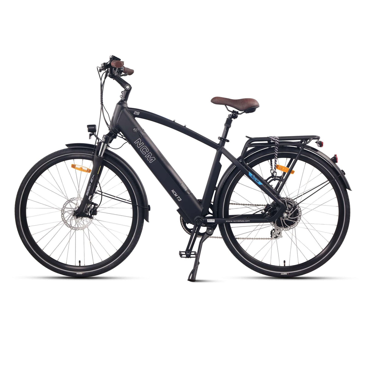 NCM T3 Trekking E-Bike, City-Bike, 250W, 48V 12Ah 576Wh Battery - Black 28"