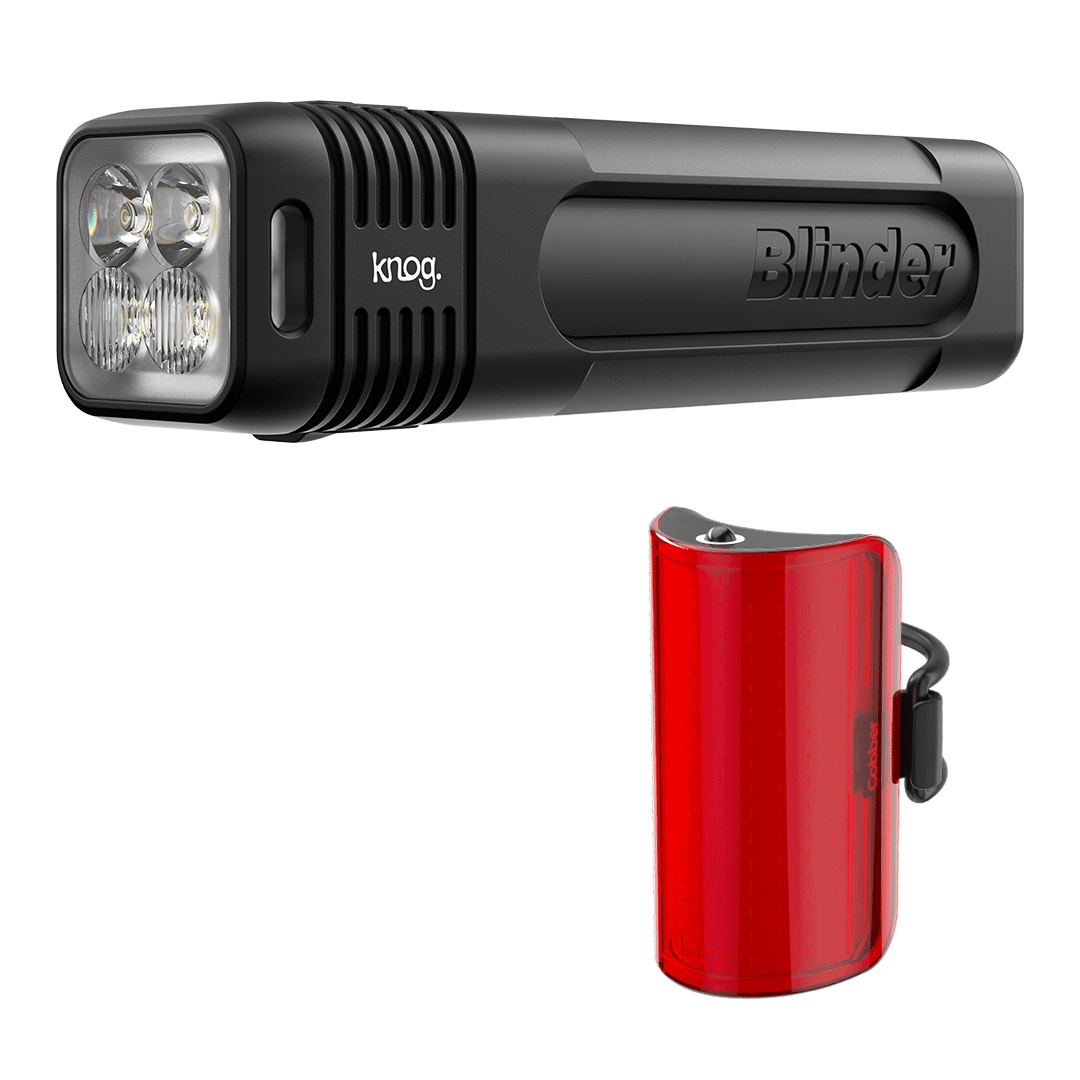 Knog Blinder 900 & Mid Cobber Rear Bike Light Set