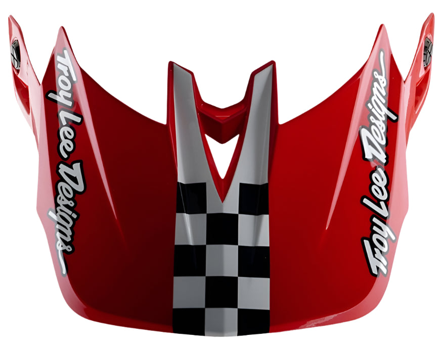 Troy Lee Designs D4 VISOR  FIFTY-50 WHITE / RED