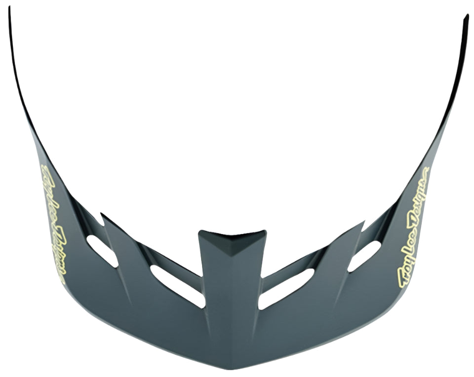 Troy Lee Designs FLOWLINE SE VISOR BADGE GRAY / GLO YELLOW