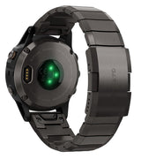 Garmin Fenix 5 Plus Sapphire Carbon Gray DLC Titanium Watch w/ Titanium Band