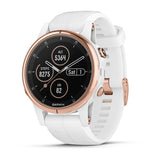 Garmin Fenix 5S Plus Multisport GPS/HRM Sapphire Premium Watch - Rose Gold/White