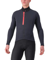 CASTELLI ENTRATA THERMAL JERSEY LIGHT BLACK/RED FRONT