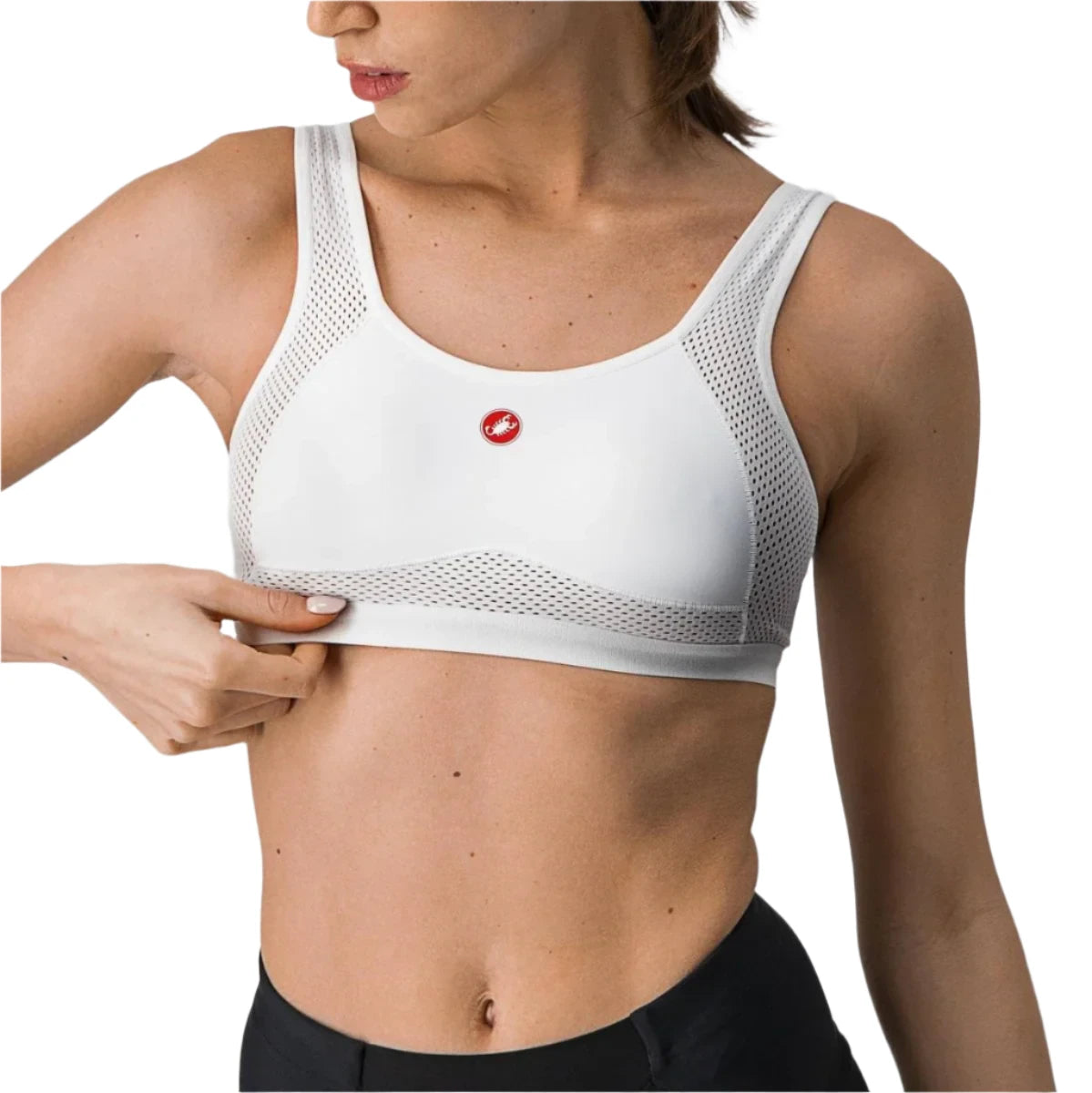 CASTELLI ROSSO CORSA BRA WHITE FRONT