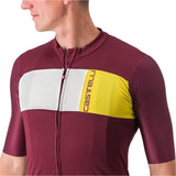 CASTELLI PROLOGO JERSEY BORDEAUX/IVORY-PASSION FRUIT SIDE FRONT