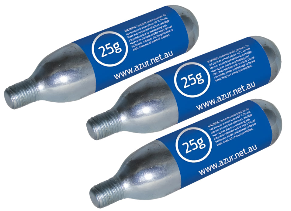 Azur 25g Air Co2 Cartridge 3-Pack