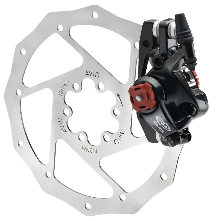Avid BB7 MTB Disc Brake – Graphite, 180mm G2CS Rotor, Front/Rear Compatible
