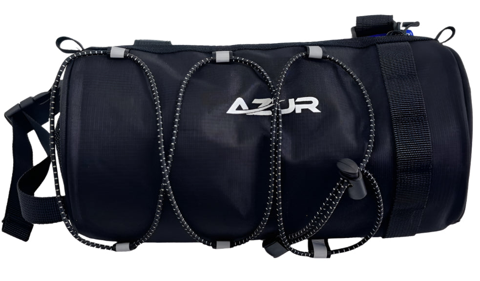 Azur Black Handlebar Roll Bag
