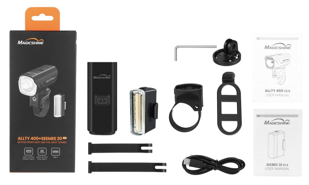 Magicshine Allty 400 & SeeMee 20 Light Set Combo USB-C IPX6