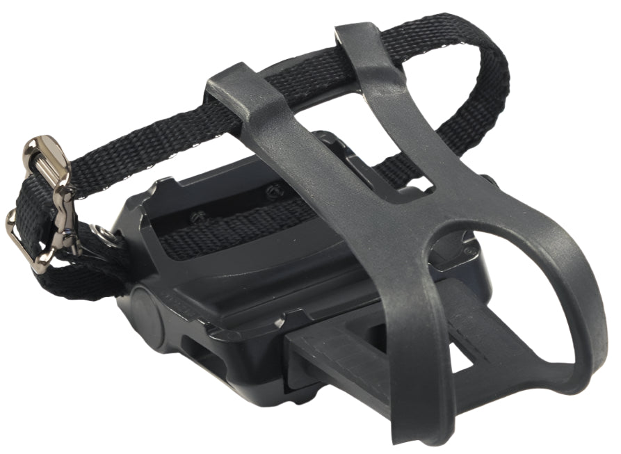 Azur Rapid Plus Pedal with Toeclip and Strap Black 9/16"