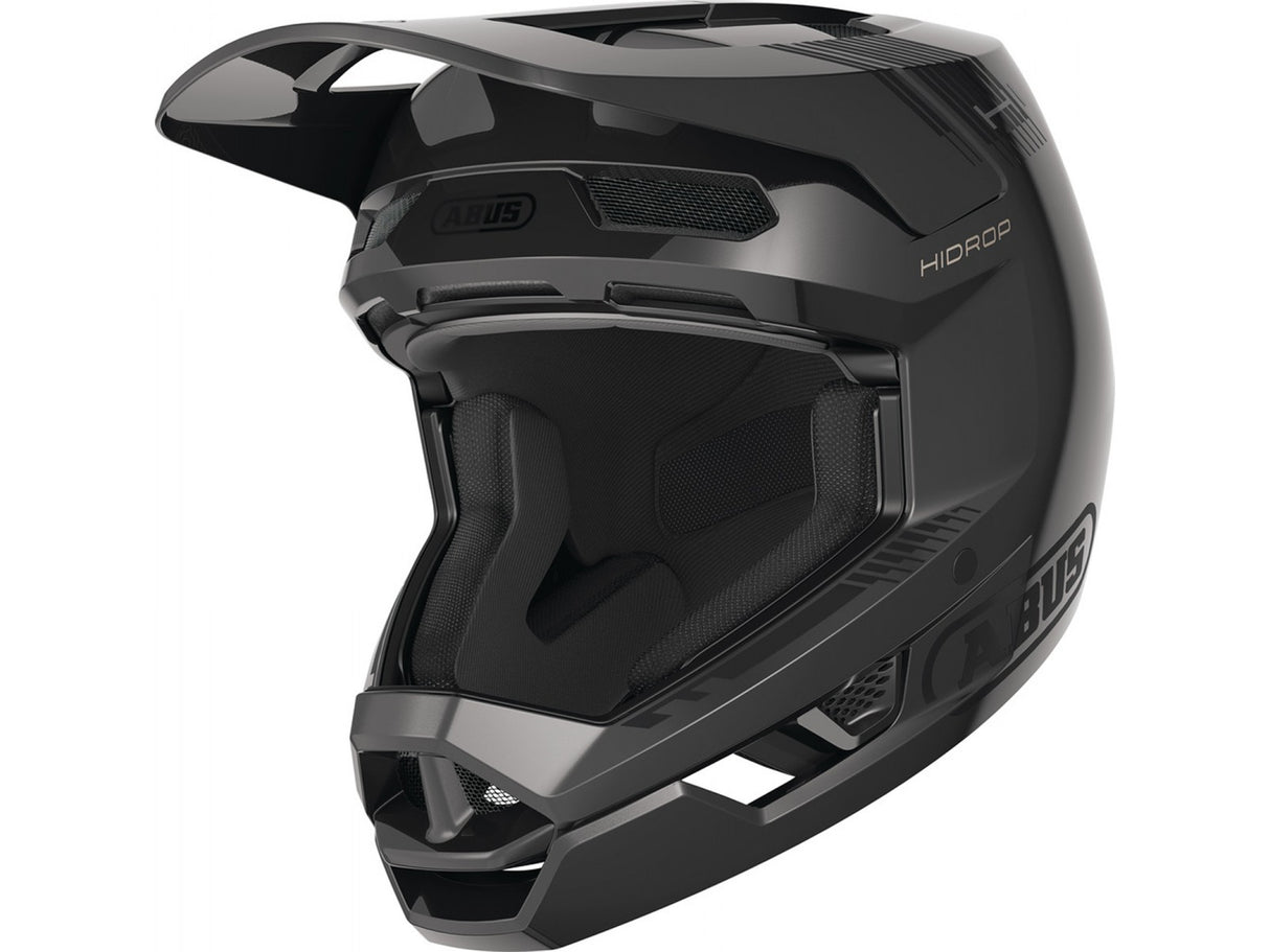 ABUS HIDROP ASTM MTB Bike Helmet shiny black side front
